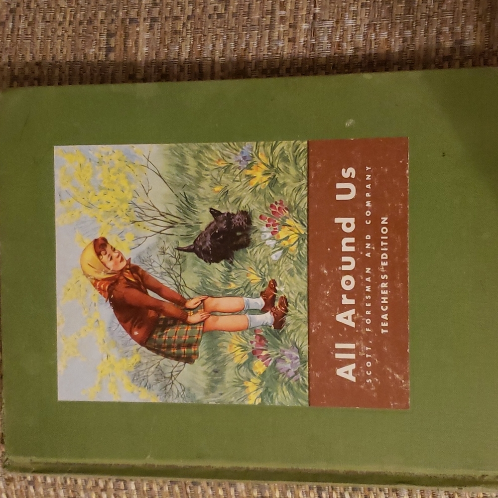 1944 All Around Us Book  Science School Curriculum HC Teachers Edition